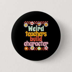 Vintage Funny Retro Motivational Teacher Retro  6 Cm Round Badge