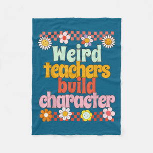 Vintage Funny Retro Motivational Teacher Retro  Fleece Blanket