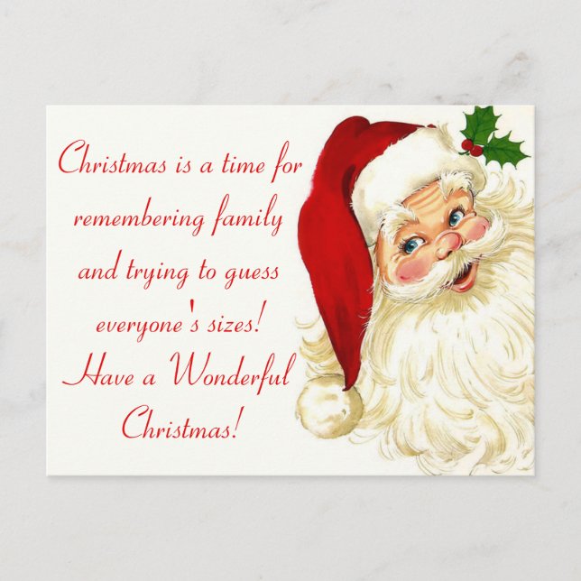 Vintage Funny Santa Claus Postcard (Front)