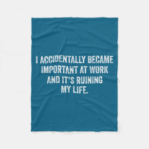 Vintage Funny Saying Meme Outfit I Accidentally Be Fleece Blanket