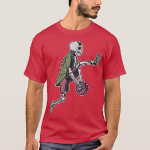 Vintage Funny Skeleton Basketball Player T-Shirt