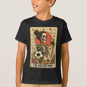 Vintage Funny The Soccer Mum Tarot Card Skeleton H T-Shirt