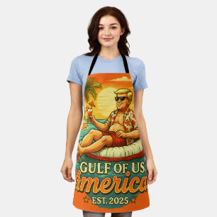 Vintage Funny Trump America's Gulf 2025 Apron