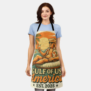 Vintage Funny Trump America's Gulf 2025 Apron