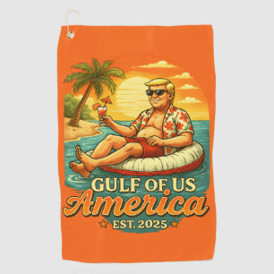Vintage Funny Trump America's Gulf 2025 Golf Towel