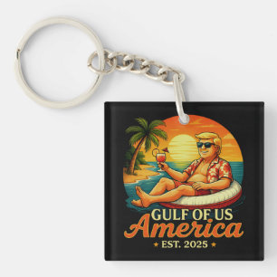 Vintage Funny Trump America's Gulf 2025 Key Ring