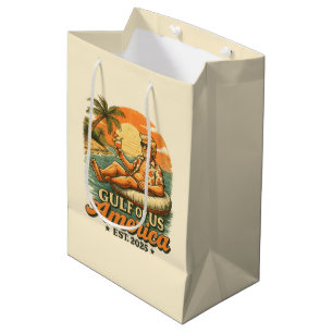Vintage Funny Trump America's Gulf 2025 Medium Gift Bag