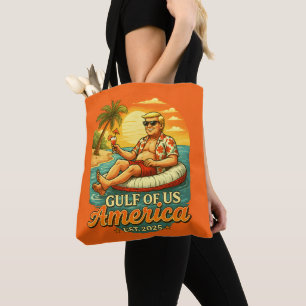 Vintage Funny Trump America's Gulf 2025 Tote Bag
