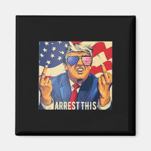 Vintage Funny Trump Arrest This 4th Of July 2024 Magnet