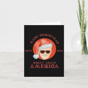 Vintage Funny Trump Make Christmas Great Gift 2024 Card