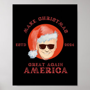 Vintage Funny Trump Make Christmas Great Gift 2024 Poster