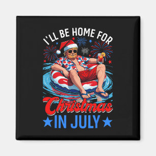 Vintage Funny Trump Shirt I'll Be Home For Christm Magnet