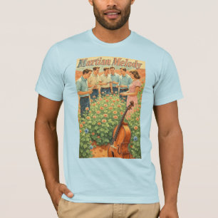 Vintage Futuristic Mars Garden Scene  T-Shirt
