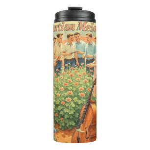 Vintage Futuristic Mars Garden Scene  Thermal Tumbler