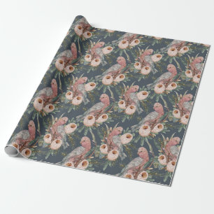 Vintage Galah Bush Garden Wrapping Paper