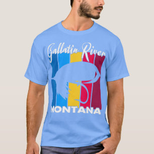 Vintage Gallatin River Fly Fishing  T-Shirt