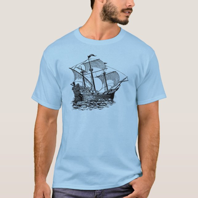 Vintage Galleon Ship T-Shirt (Front)