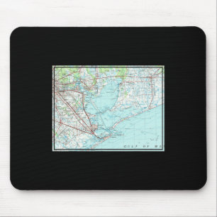 Vintage Galveston Bay Tx Nautical Map (1975) Mouse Pad
