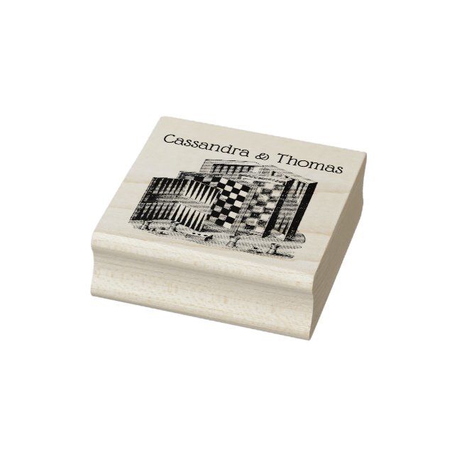 Vintage Game Boards and Games Drawing Rubber Stamp (Stamp)