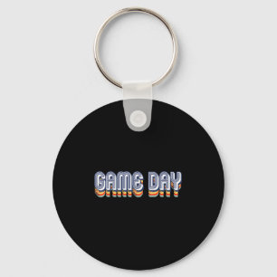 Vintage Game Day Retro Football Volleyball Soccer Key Ring