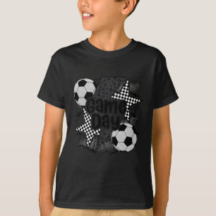 Vintage Game Day Soccer Lightning Bolt Funny Team T-Shirt