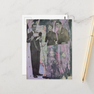 Vintage Game Show Mixed Media Collage Postcard