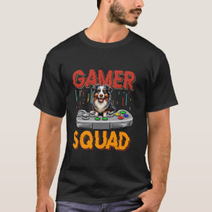 Vintage Game Squad Cute Australian Shepherd Game C T-Shirt