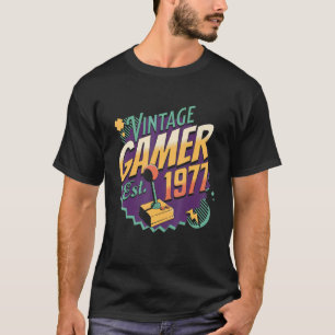 Vintage Gamer 1977 Old School Joystick Retro Gamin T-Shirt