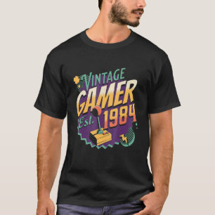 Vintage Gamer 1984 Old School Joystick Retro Gamin T-Shirt