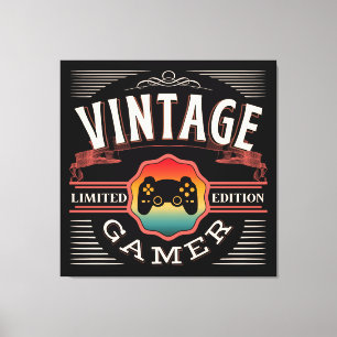 VINTAGE GAMER LIMITED EDITION CANVAS PRINT