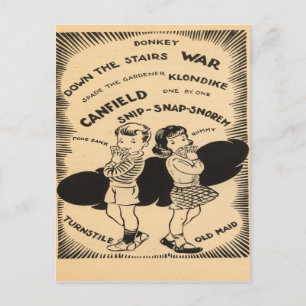 Vintage Games Postcard