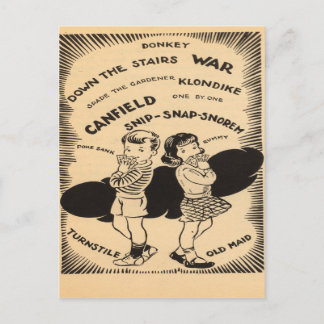 Vintage Games Postcard