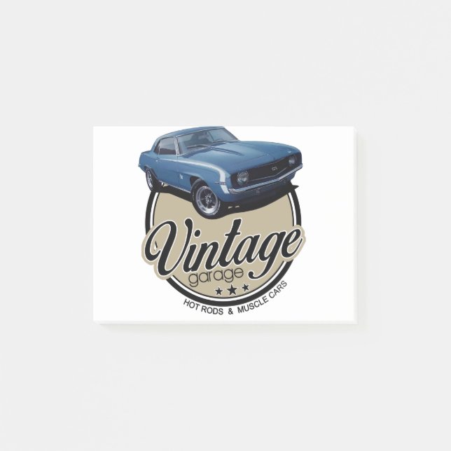 Vintage Garage Camaro Post-it Notes (Front)