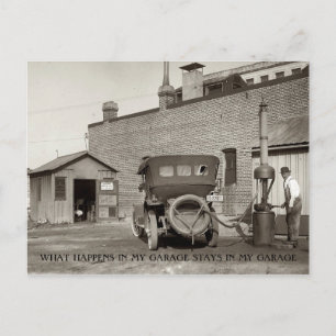 Vintage Garage Service Station Custom Postcard