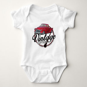 Vintage Garage Truck Baby Bodysuit