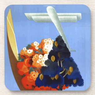 Vintage Garda Italy Europe Air Travel Coaster