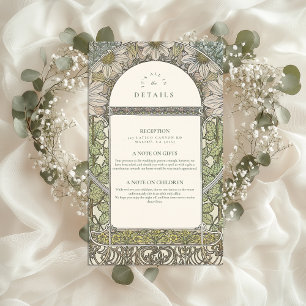 Vintage Garden Arch wedding Enclosure Card