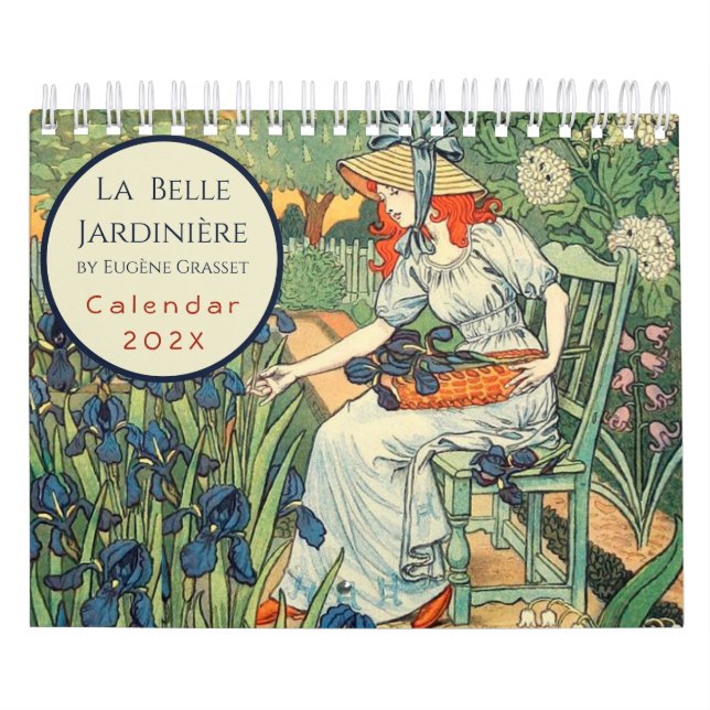 Vintage Garden Art Nouveau Grasset Jardiniere Calendar (Cover)