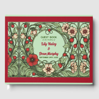 Vintage Garden Art Nouveau Wedding Guest Book