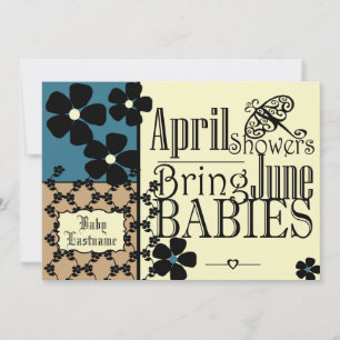 Vintage Garden Baby Shower Invitation