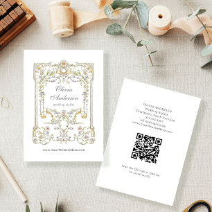 Vintage Garden   Colourful and Luxe with QR Code Business Card