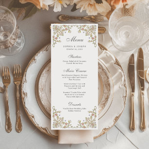 Vintage Garden   Colourful Luxe Wedding Menu