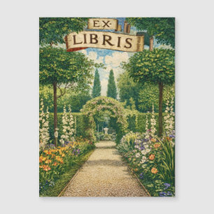 Vintage Garden Ex Libris Bookplate