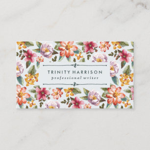 Vintage Garden Floral Business Card