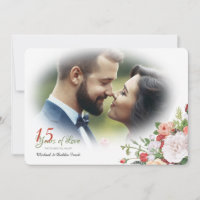 Vintage Garden Floral Photo Anniversary