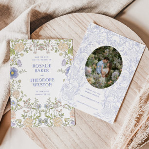 Vintage Garden Floral Wedding Welcome Save The Date