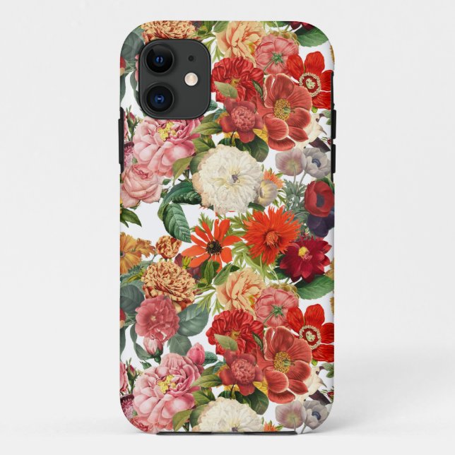 Vintage garden flowers pattern      Case-Mate iPhone case (Back)