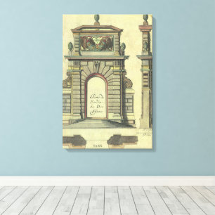 Vintage Garden Gate Arch, Renaissance Architecture Canvas Print