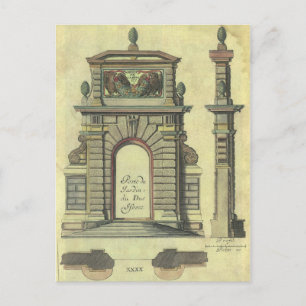 Vintage Garden Gate Arch, Renaissance Architecture Postcard