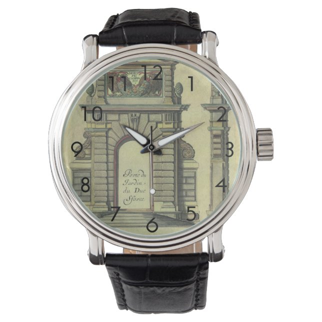 Vintage Garden Gate Arch, Renaissance Architecture Watch (Front)